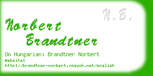 norbert brandtner business card